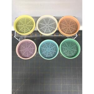 Vintage Tupperware #567 Wagon Wheel Coasters Set of 6 No Holder